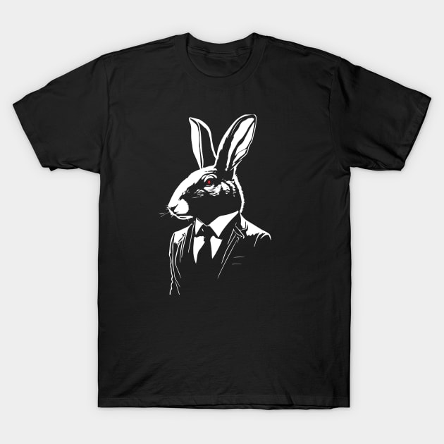 Rabbit in Suit T-Shirt by lkn